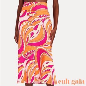 CULT GAIA **NWT** Laith Midi Skirt in Persian Paisley Rose - Fuchsia